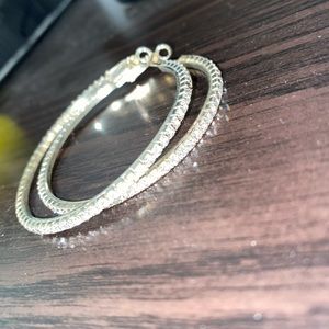 diamond hoop earring
